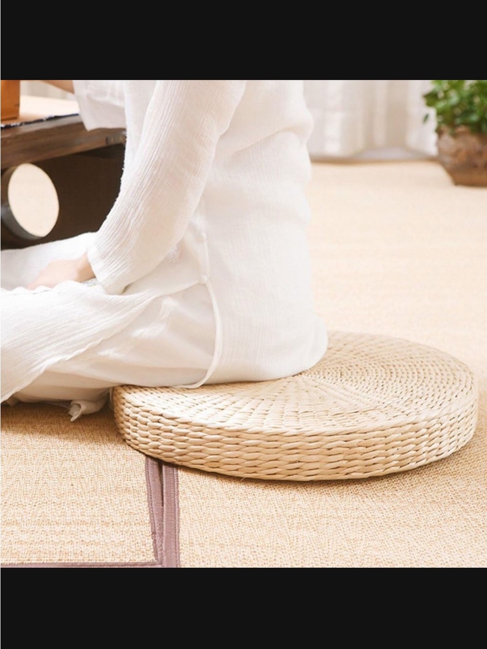 Round Woven Straw charger Placemat Set - Natural Straw - Picture 6 of 10